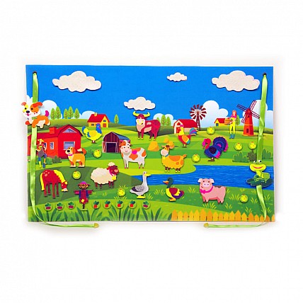 Игровой коврик "Путешествие к бабушке" 190037 фигурки на липучках