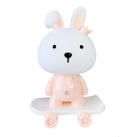Ночник детский «Зайчик на скейте» MGZ-1407(Pink) питание от USB