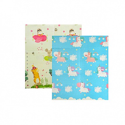 Детский термоковрик складной MR 0586-2 двухсторонний 150-180 см Животные-Единороги