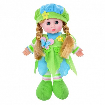 Детская Кукла LY3011(Green) мягконабивная 28 см, зеленая