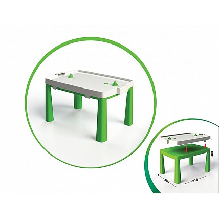 Детский игровой стол с настольным хоккеем 04580/1/2/3/4/5, 2в1 Зеленый