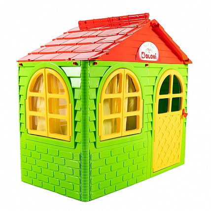 Детский игровой Домик со шторками 02550/13 пластиковый