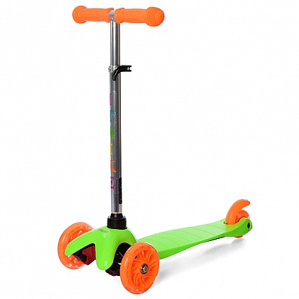 Детский самокат iTrike BB 3-013-4-C-GR MINI светящиеся колеса