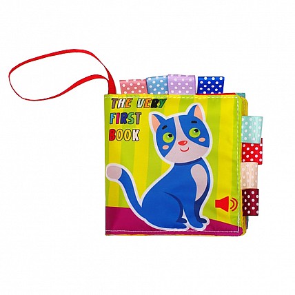 Развивающая  мягкая книга "Котик Мяу- Мяу " 823444, 8 рисунков