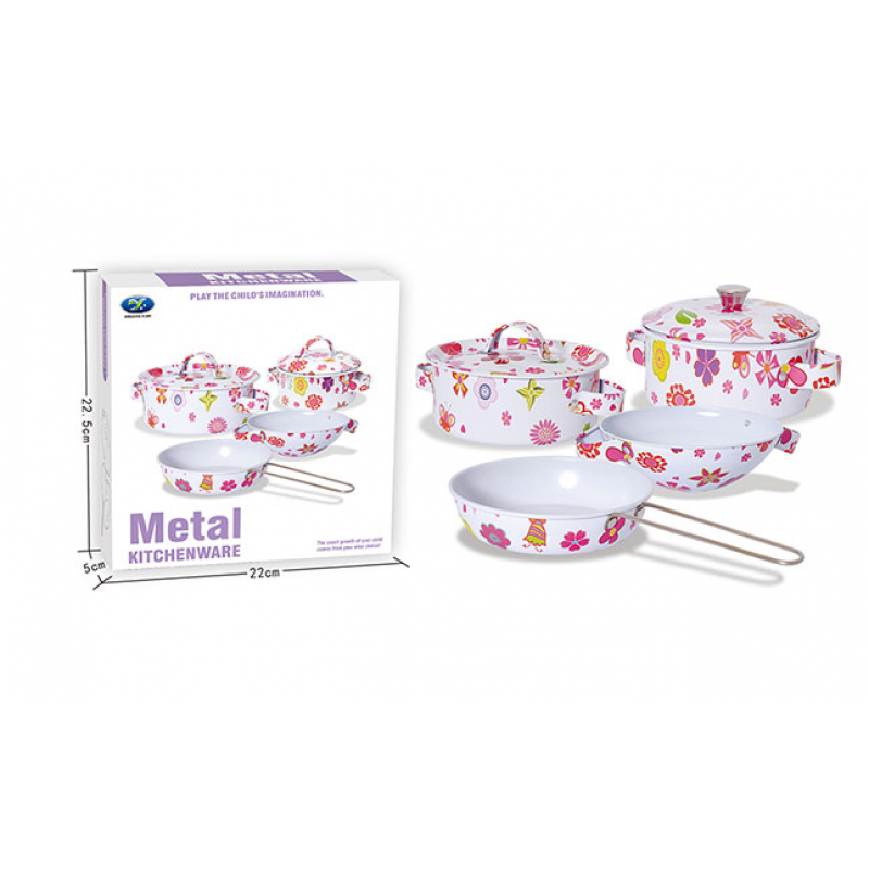 Детский набор посуды «Kitchenware» 620-B5(White) кастрюля, сковородка
