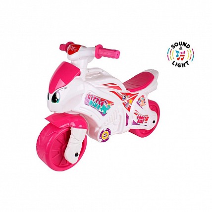 Каталка-беговел "Мотоцикл ТехноК" 7204TXK Розовый музыкальный