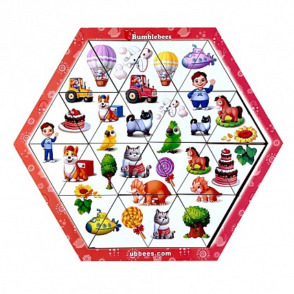 Дерев'яний головоломка "Колір і розмір" Ubumblebees (ПСФ126) PSF126