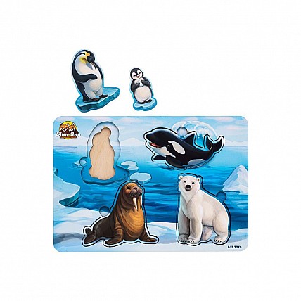 Дерев'яний пазл-вкладиш "Арктика" Ubumblebees (ПСД102) PSD102