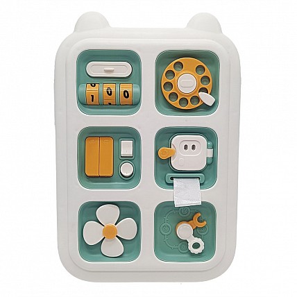 Бизиборд для развития мелкой моторики YL1055A отличный игровой процесс Зеленый