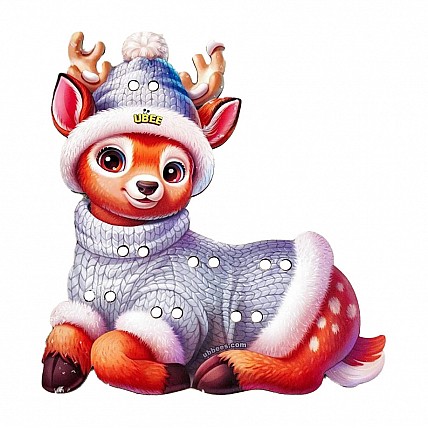 Деревянная игрушка-шнуровка "Олененок" (ПСД278) PSD278, 24 детали 20 задач