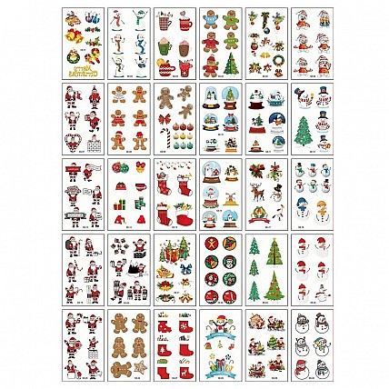 Набор детских временных тату "Рождество и Новый год №2" tattoo-mini-set-cmas-30-2