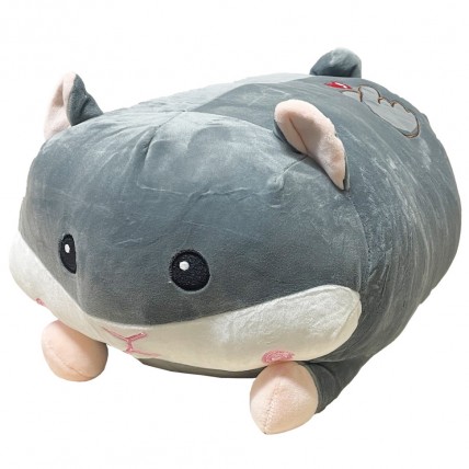 Детская мягкая игрушка "Хомяк" L1121(Grey) игрушка с пледом, размер 50 см