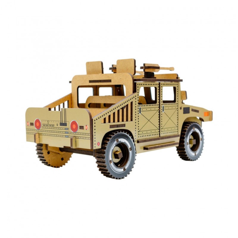 Деревянный 3D конструктор "Humvee" Puz-00927, 100 деталей