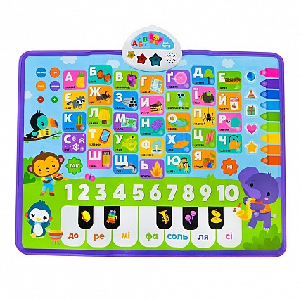 Детский обучающий плакат "Первые знания" KH07/001 украинский язык 45 х 60см