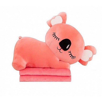 Детская мягкая игрушка "Коала" L1129(Pink) игрушка с пледом, размер 50 см