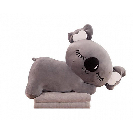 Детская мягкая игрушка "Коала" L1129(Grey) игрушка с пледом, размер 50 см
