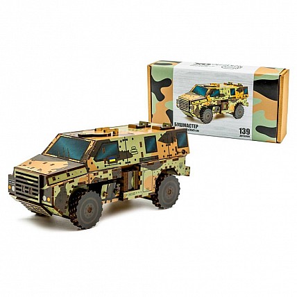 Деревянный 3D конструктор "Бушмастер" 139-0209, 139 деталей