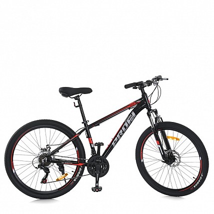 Велосипед MTB2602-2, 26 дюймов, алюминиевая рама 13 Shimano 21SP1 черно-красный