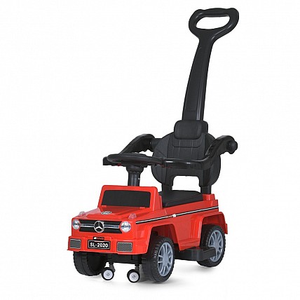 Детская каталка-толокар M 5043L-3 красный, c родительской ручкой