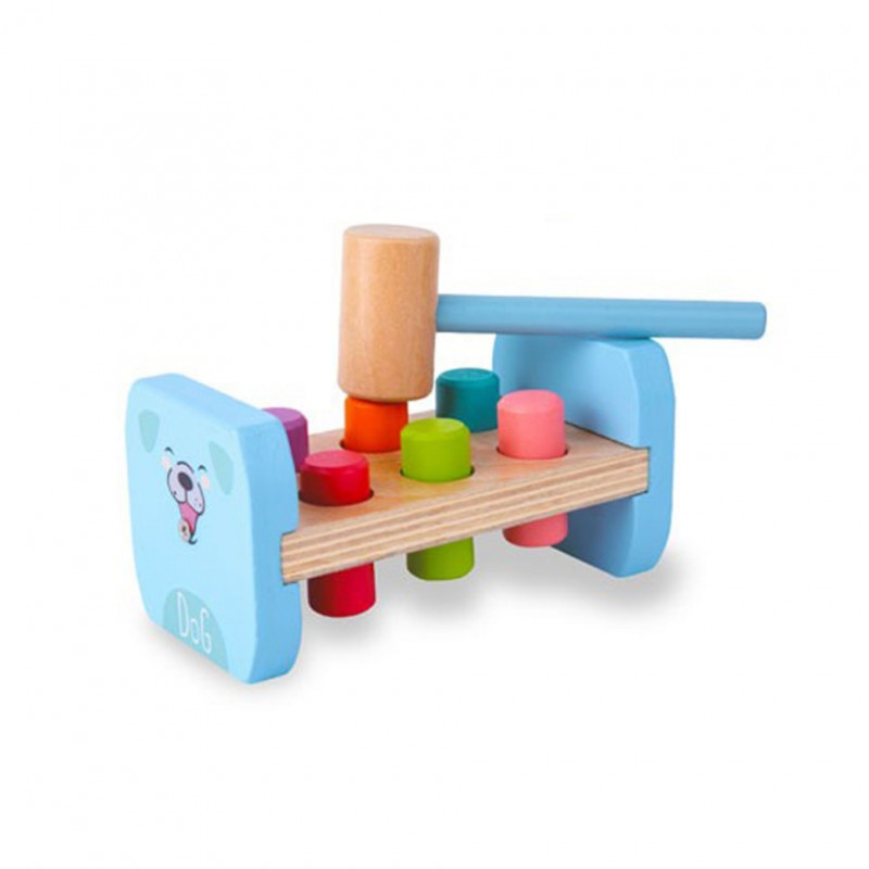 Деревянная игрушка стукачка "Собачка" MD 0839 молоток Собака