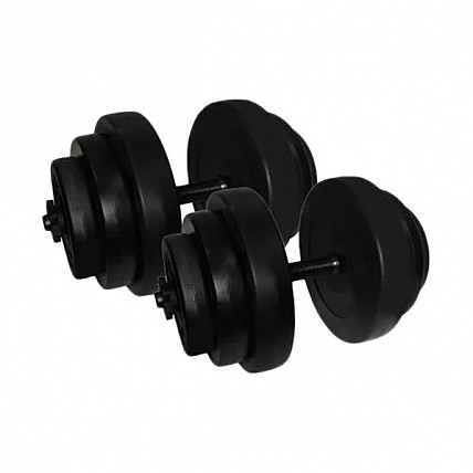 Гантели наборные композитные в пластиковой оболочке 2 шт по 18,5 кг Rock Pro NE-PL-G-018-2