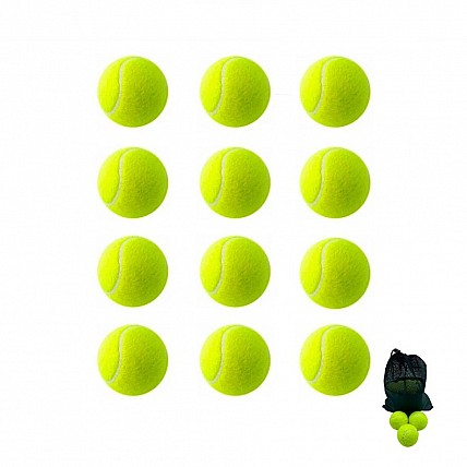 Набор мячей для большого тенниса SWDN Tennis Ball NE-TT-12 в чехле 12 штук