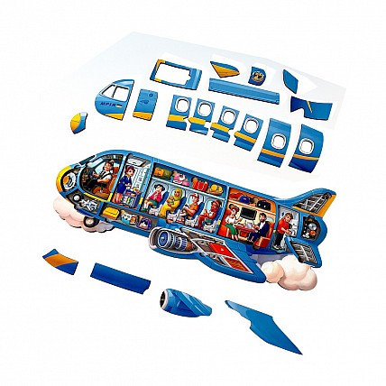 Дерев'яний Пазл-вкладиш "Літак" Ubumblebees