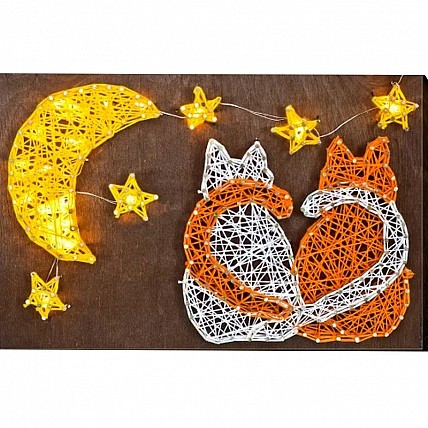 Набор стринг-арт "Котики" ABC-017 деревянная основа