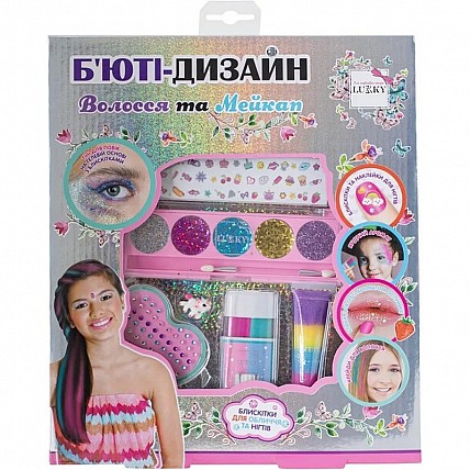 Детский набор кометики "Волосы и макияж" T20727 палетка 5 цветов