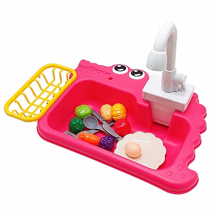 Детский игровой набор "Маленькая хозяйка" PL-524-301 мойка кухонная, продукты Розовый