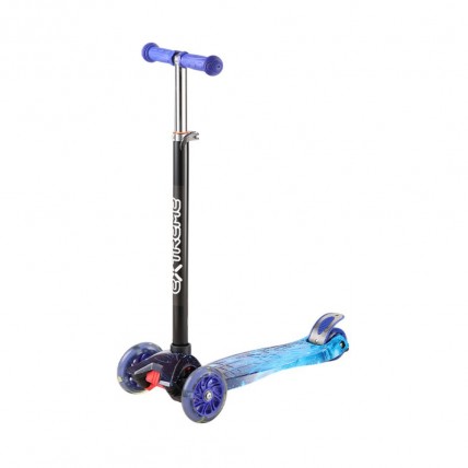 Дитячий самокат 3-колісний SC25103 (Dark-Blue) колеса з світлом