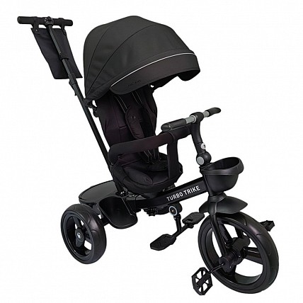 Велосипед детский трехколесный MT 1001-1 Elegant Black с родительской ручкой