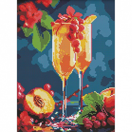 Алмазная мозаика "Игристое наслаждение" AMO8081, 30х40 см