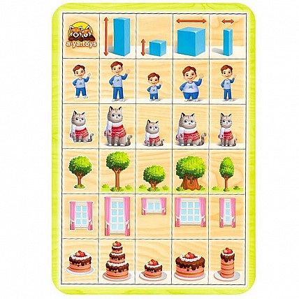 Дерев'яний пазл-сортер "Вкажіть розміри" Ubumblebees (ПСФ103) PSF103