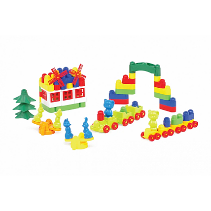 Детский конструктор с большими деталями "Мастер Блок" 1-028, 113 дет.