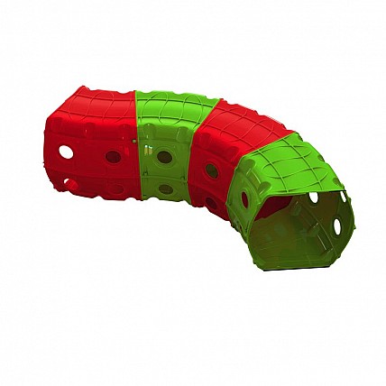 Детский Игровой тоннель 01471/1/2/3 "Тоннель 4 секции" Красно-зеленый