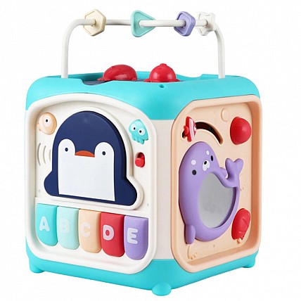 Бизикуб Aiyingle 668-108, 5 в 1 Бирюзовый