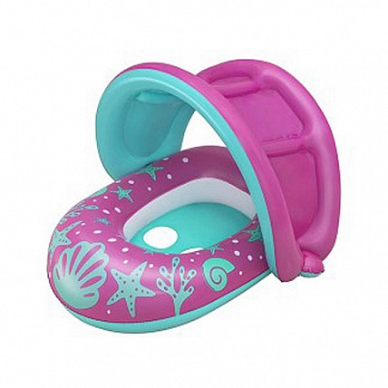 Детский надувной плотик 34091(Pink-Turquoise) размер 80х85 см