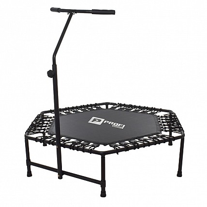 Фітнес-батут з поручнями MS 3256, 125 см