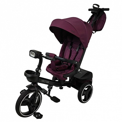 Дитячий триколісний велосипед VECTOR ME 1162-1 Purple, з батьківською ручкою