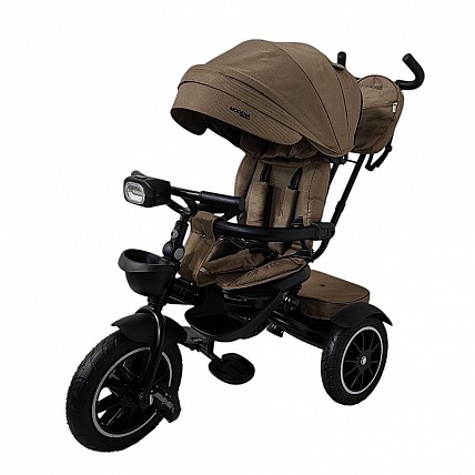 MODENA ME 1193 Бежевий дитячий триколісний велосипед з батьківською ручкою