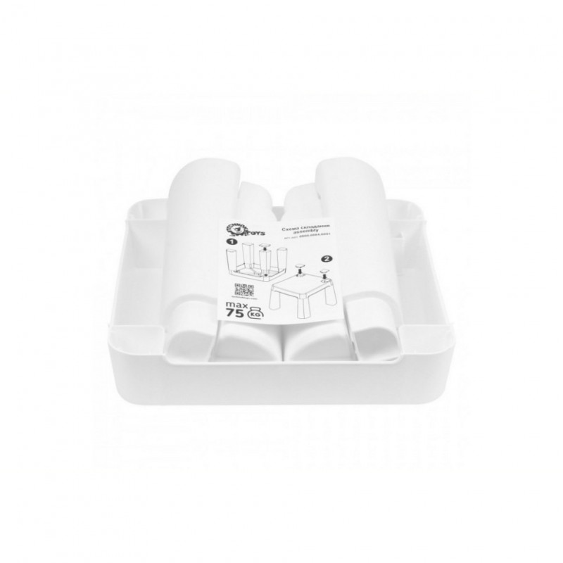 Дитячий табурет 0891TXK білий, до 75 кг 32 х 32 х 28 см