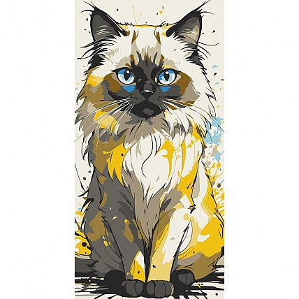 Картина за номерами "Гарний котик" 11560-AC 40х80 см