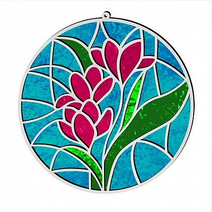 Набір для вітражного живопису за номерами "Весняні квіти" FDSGK-06