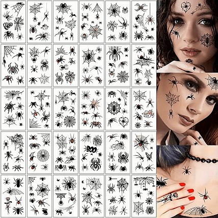Набір дитячих тимчасових татуювань "Halloween black" tatto-halloween-black-set-30