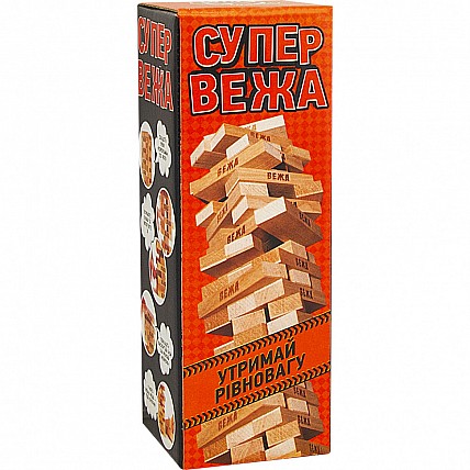 Настільна гра Супер вежа Дженга Arial 910114 , 54 блоки