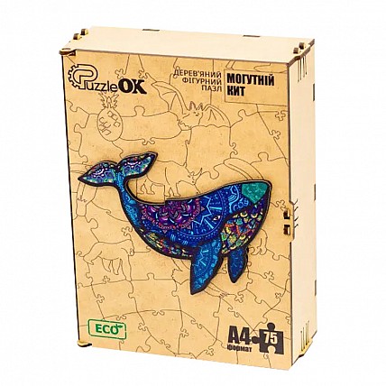 Фігурний дерев'яний пазл A4 