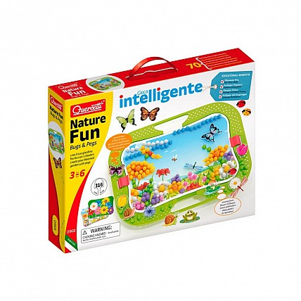 Творчий набір для занять мозаїкою Quercetti 0968-Q, 300 фішок, 16 фігурок, дошка