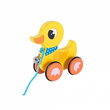 Дитяча дерев'яна каталочка "Каченя" C15030-1 на мотузці