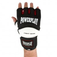 Рукавички для MMA PowerPlay PP_3075_XL_BI/White, Чорні-Білі XL
